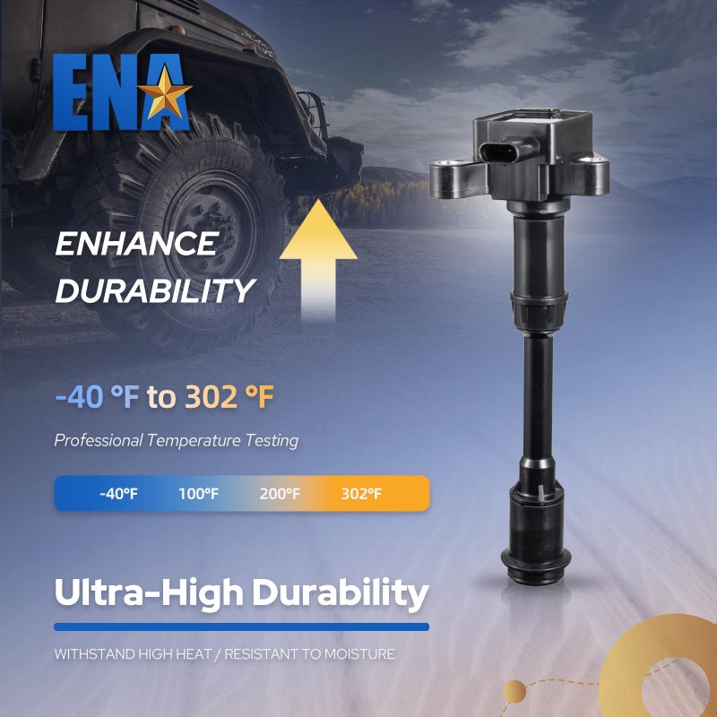 ENA Set of 4 Ignition Coil Pack Compatible with Ford 13-16 Escape, 2014 2015 2016 2017 2018 2019 Fiesta, 2013 2014 Fusion, 14-16 Transit Connect 1.6L Replace# UF674 1762724 1832313 26024066 C1830 - Image 5